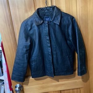 Size 10-12  Gap, kids leather jacket